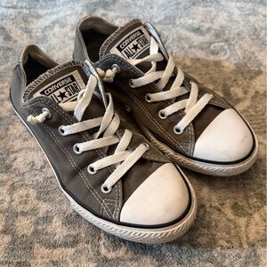 Youth 3 Converse Chuck All Star Low Top Gray Canvas Sneakers Boys/Girls
